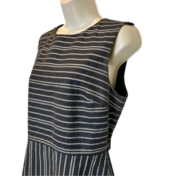 & Other Stories Black Striped Dress Size 10 - Picture 4 of 9